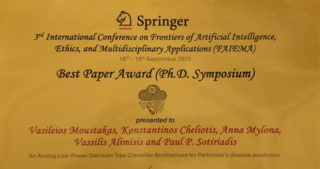 Best Paper Award at FAIEMA 202