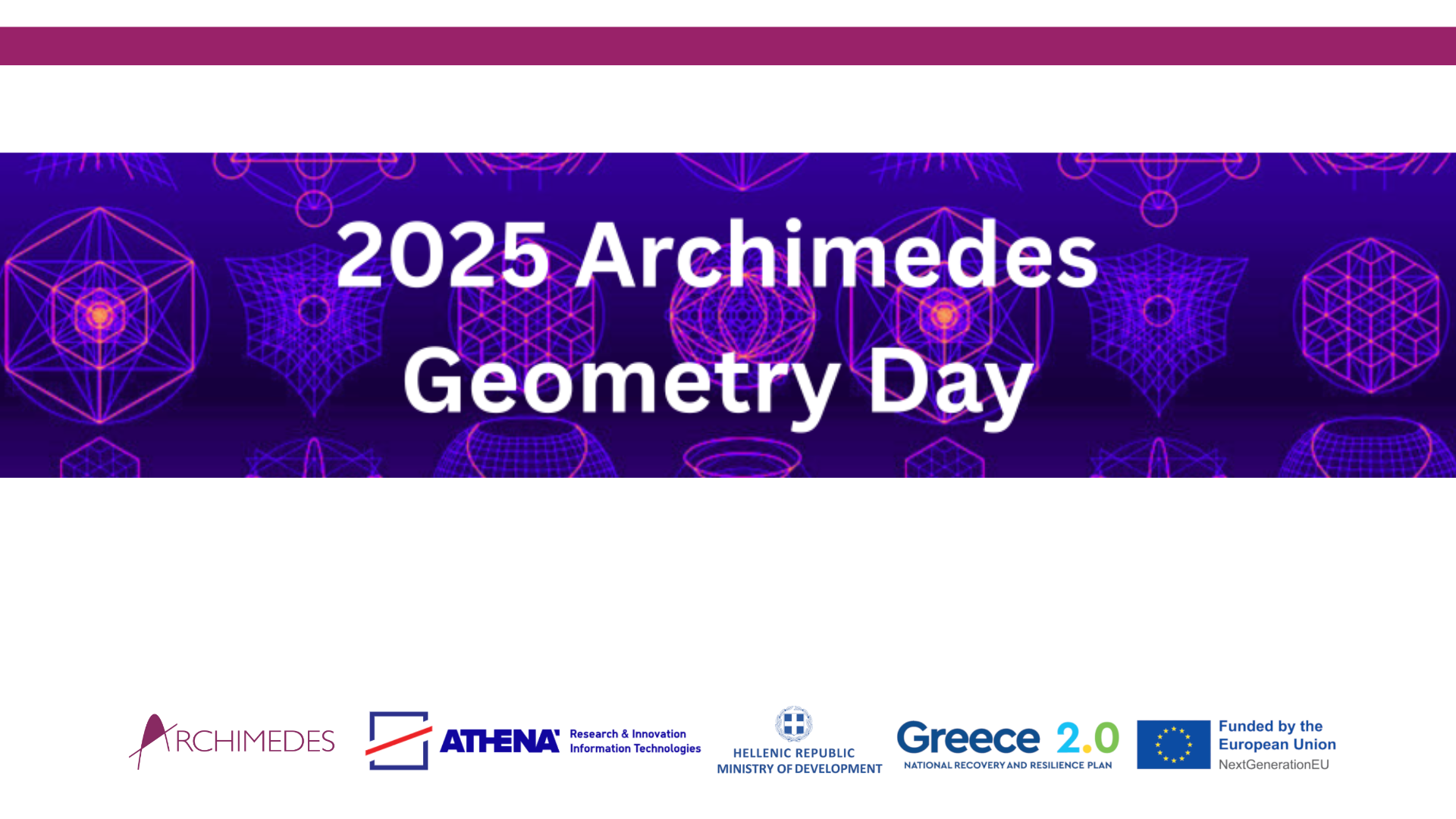 2025 Archimedes Geometry Day on July 15th!