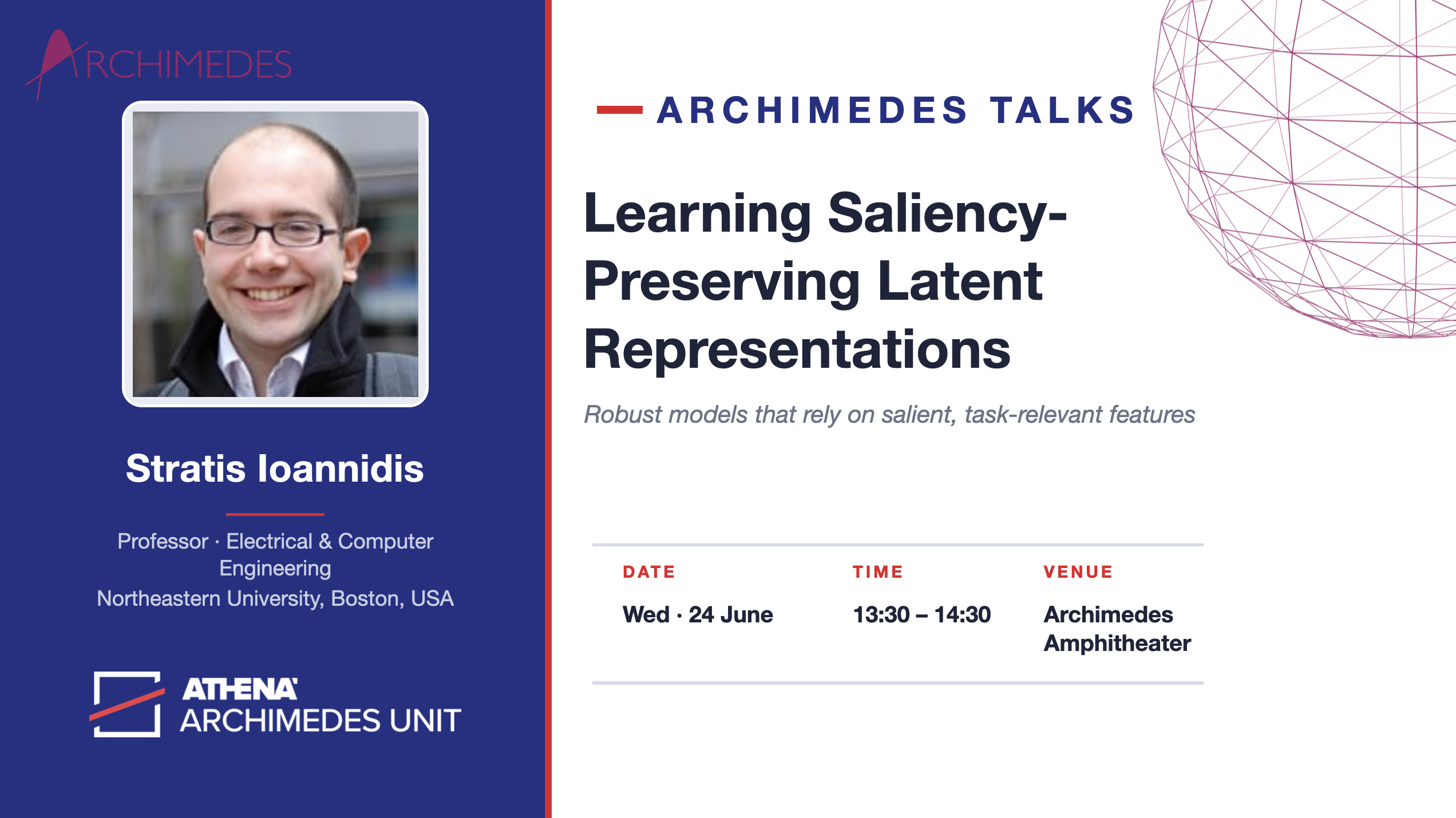 Archimedes Talks Stratis Ioannidis 24 June