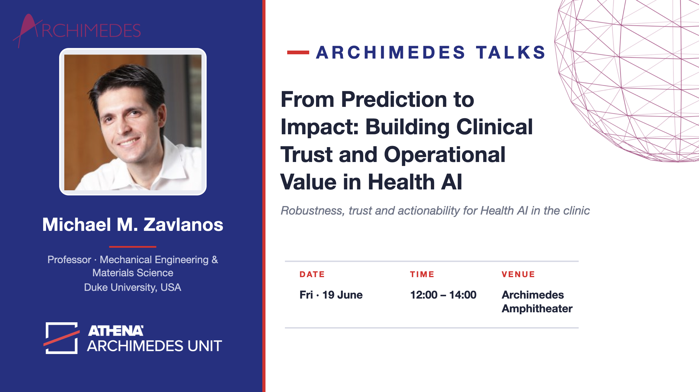 Archimedes Talks Michael M. Zavlanos 19 June
